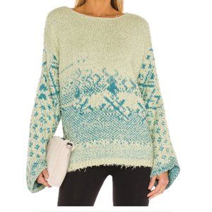 Free People Midnight Beach Rib Off the Shoulder Sweater
